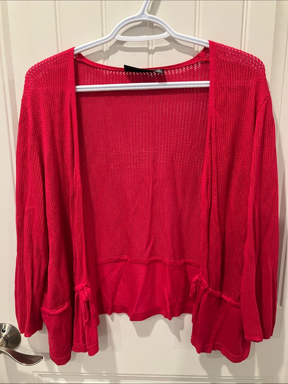 NINA LEONARD Topper CARDI RED XL